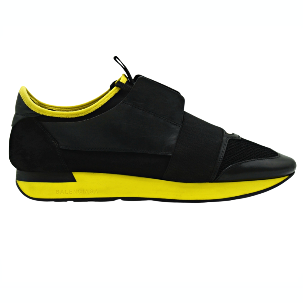 Black and sales yellow balenciaga runners