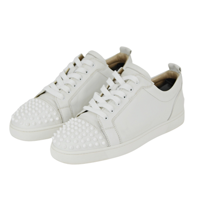 Christian Louboutin Louis Junior Spike | White | Size 8.5