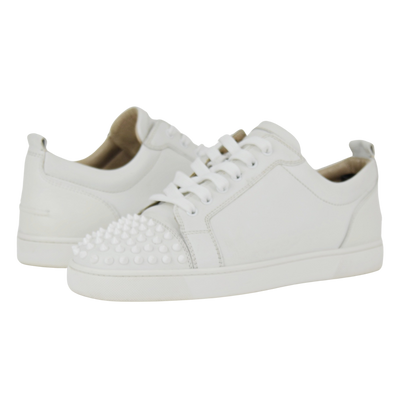 Christian Louboutin Louis Junior Spike | White | Size 8.5