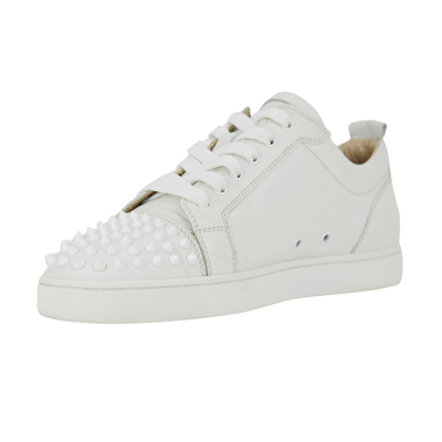 Christian Louboutin Louis Junior Spike | White | Size 8.5