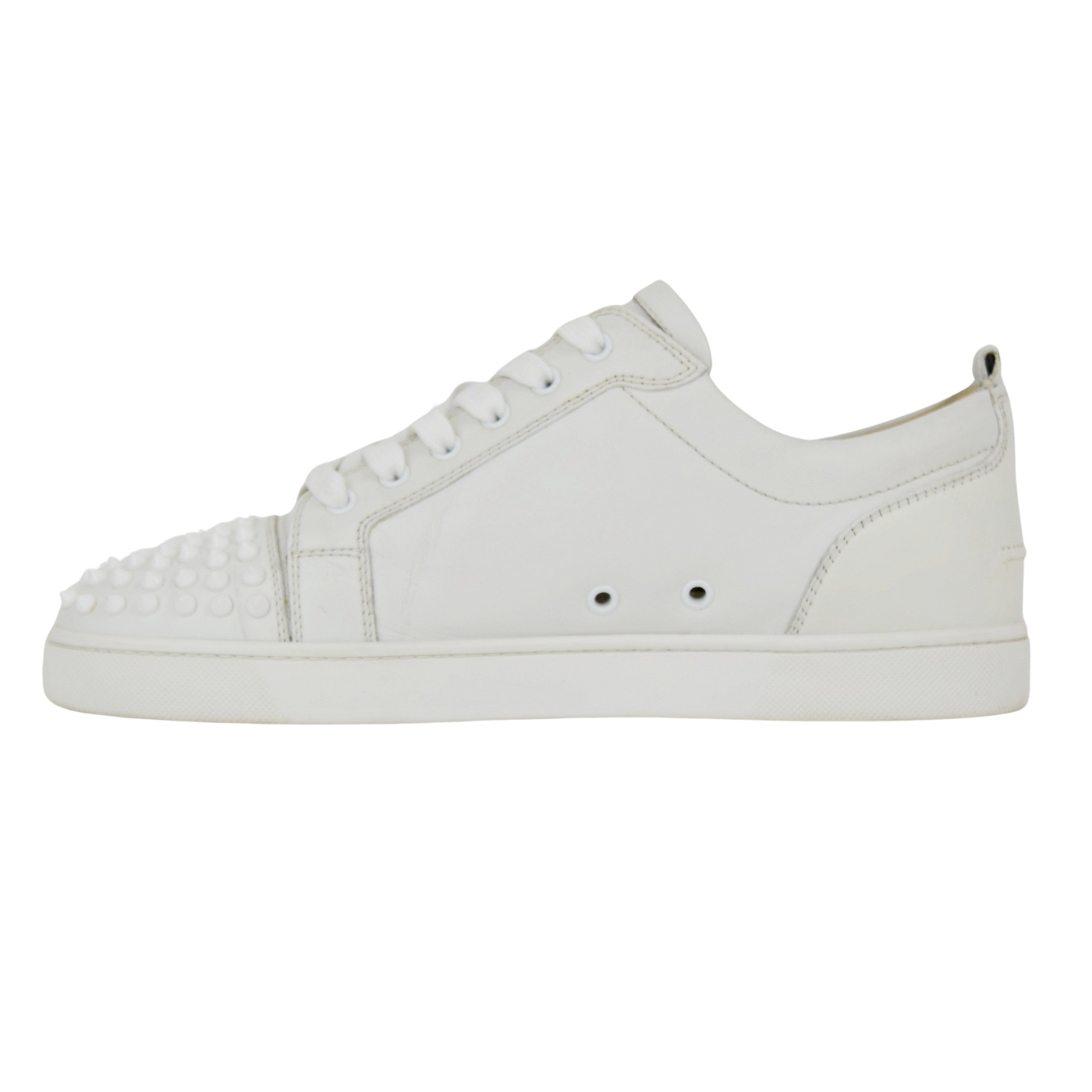 Christian Louboutin Louis Junior Spike | White | Size 8.5