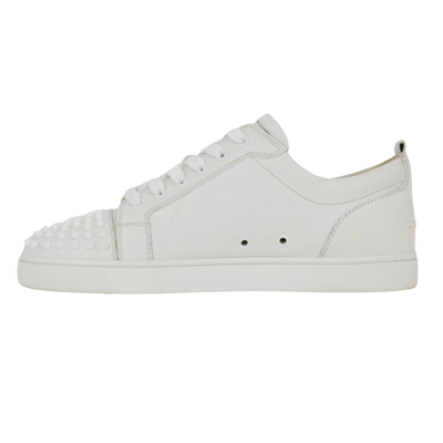 Christian Louboutin Louis Junior Spike | White | Size 8.5