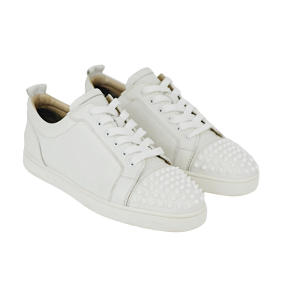 Christian Louboutin Louis Junior Spike | White | Size 8.5