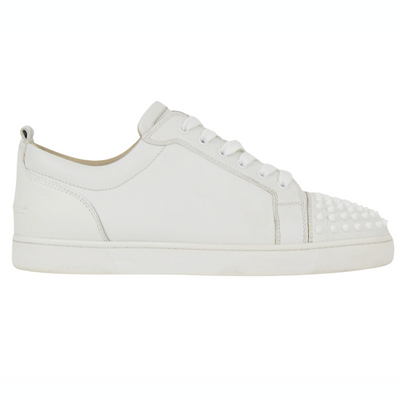 Christian Louboutin Louis Junior Spike | White | Size 8.5