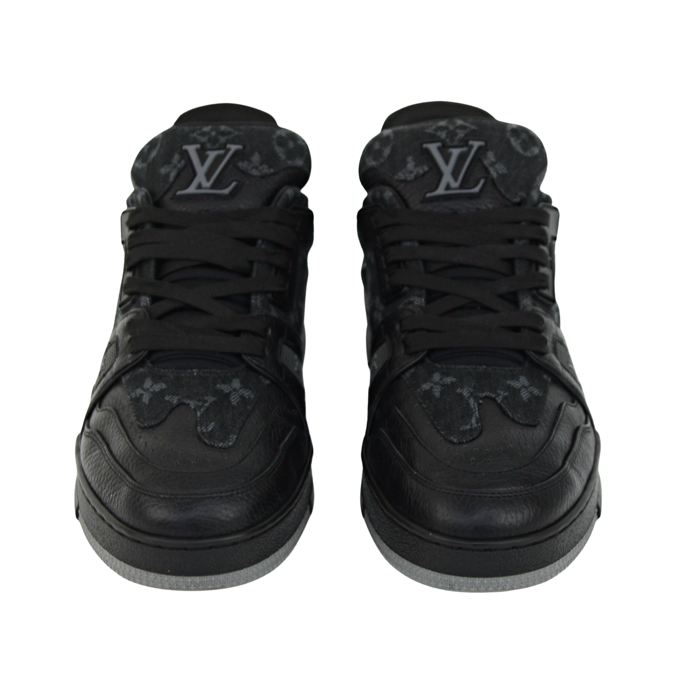 LOUIS VUITTON LV TRAINERS | BLACK DENIM | SIZE 8