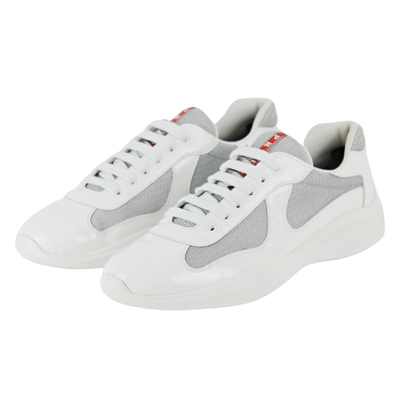 Prada America's Cup | White & Grey Patent | Size 9