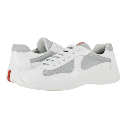 Prada America's Cup | White & Grey Patent | Size 9