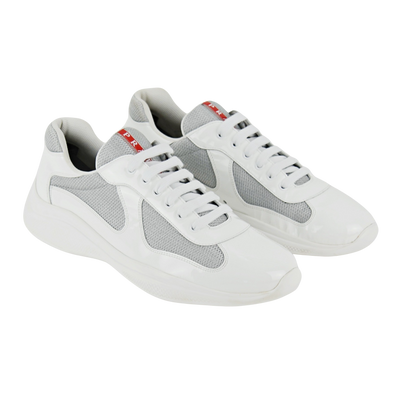 Prada America's Cup | White & Grey Patent | Size 9