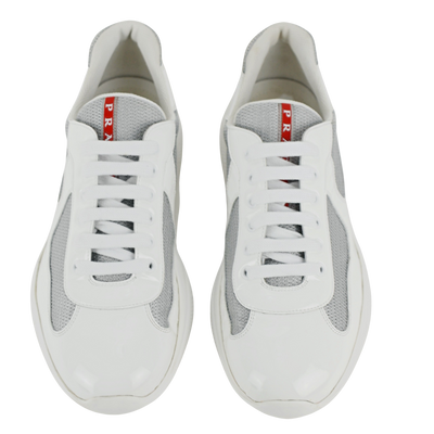 Prada America's Cup | White & Grey Patent | Size 9