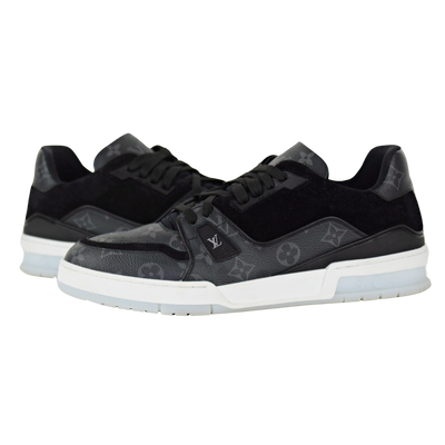 LOUIS VUITTON LV TRAINERS | BLACK MONOGRAM ECLIPSE | SIZE 9