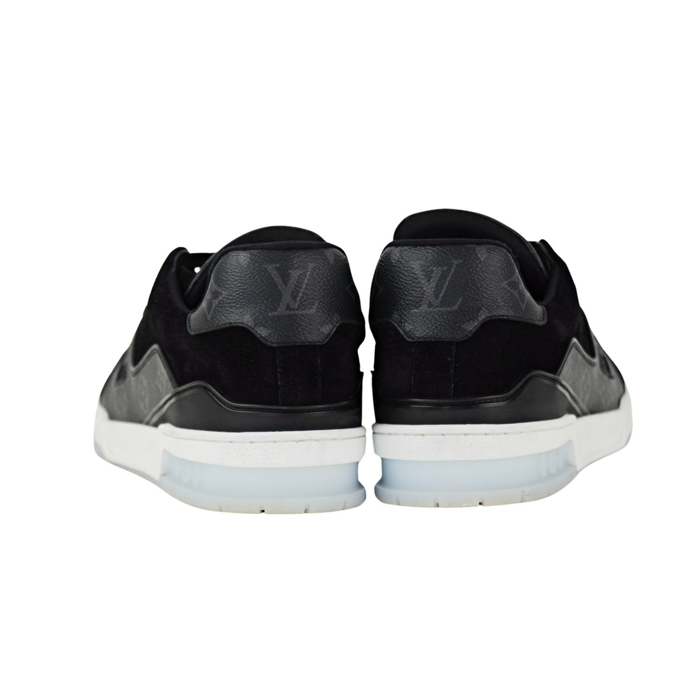 LOUIS VUITTON LV TRAINERS | BLACK MONOGRAM ECLIPSE | SIZE 9