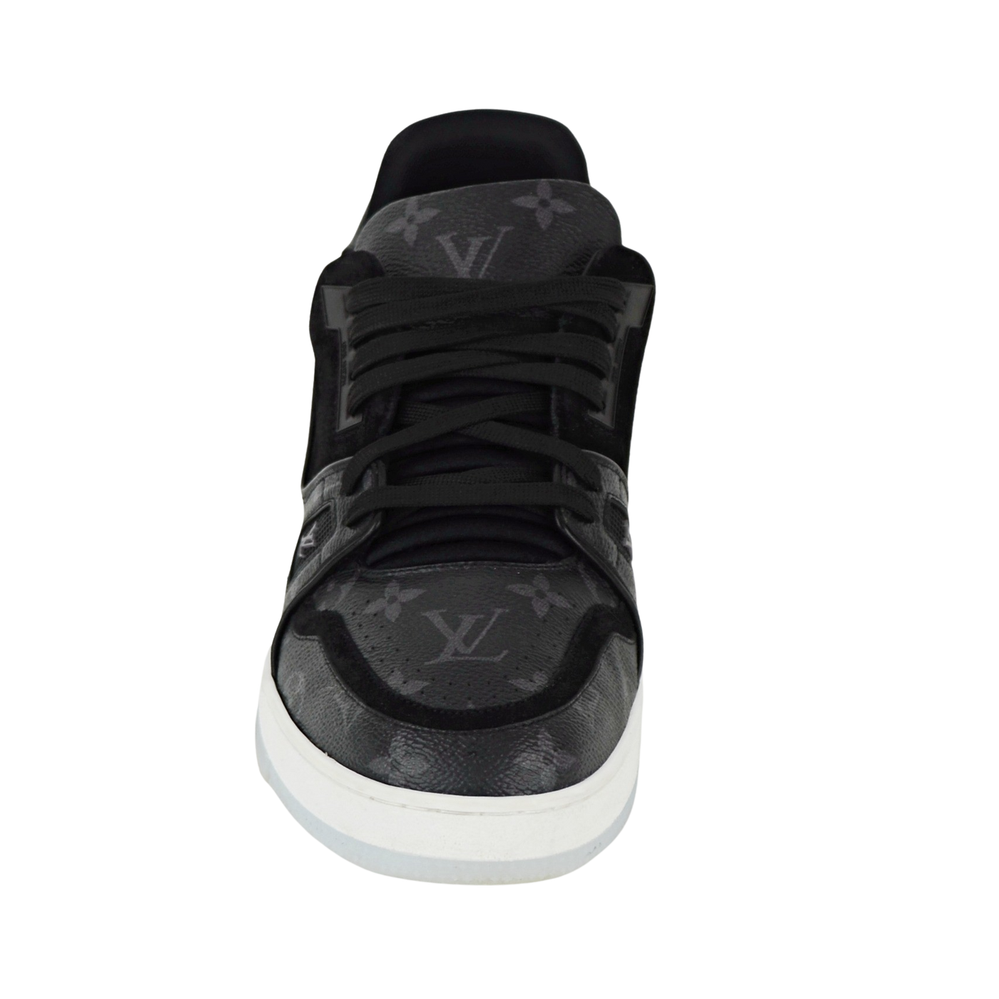 LOUIS VUITTON LV TRAINERS | BLACK MONOGRAM ECLIPSE | SIZE 9