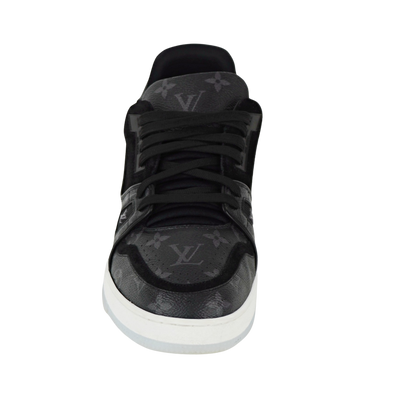 LOUIS VUITTON LV TRAINERS | BLACK MONOGRAM ECLIPSE | SIZE 9