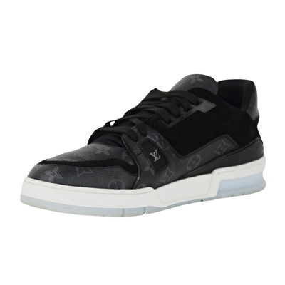 LOUIS VUITTON LV TRAINERS | BLACK MONOGRAM ECLIPSE | SIZE 9