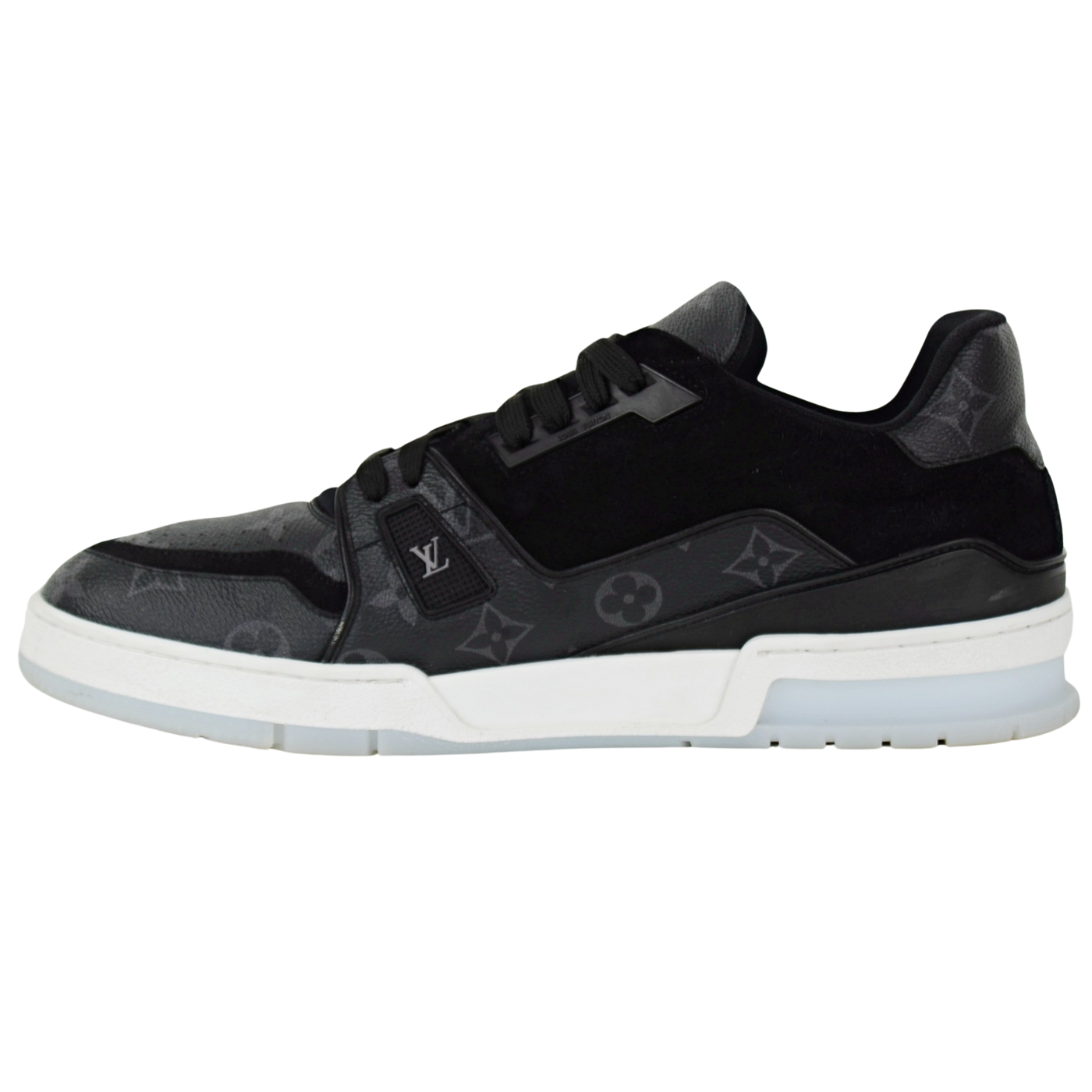 LOUIS VUITTON LV TRAINERS | BLACK MONOGRAM ECLIPSE | SIZE 9