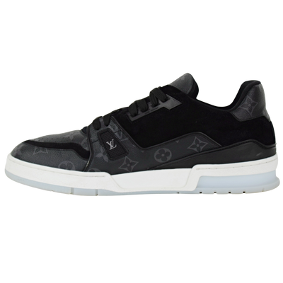 LOUIS VUITTON LV TRAINERS | BLACK MONOGRAM ECLIPSE | SIZE 9