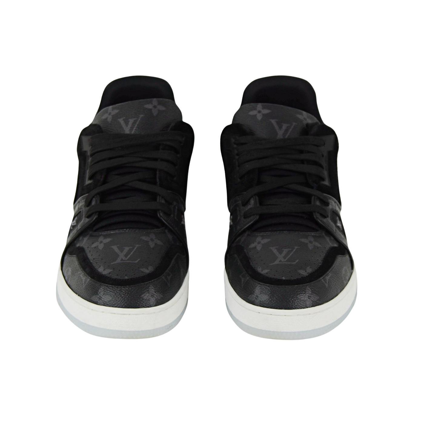 LOUIS VUITTON LV TRAINERS | BLACK MONOGRAM ECLIPSE | SIZE 9