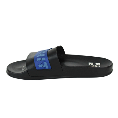 Off-White Industrial Sliders | Black & Blue | Size 8