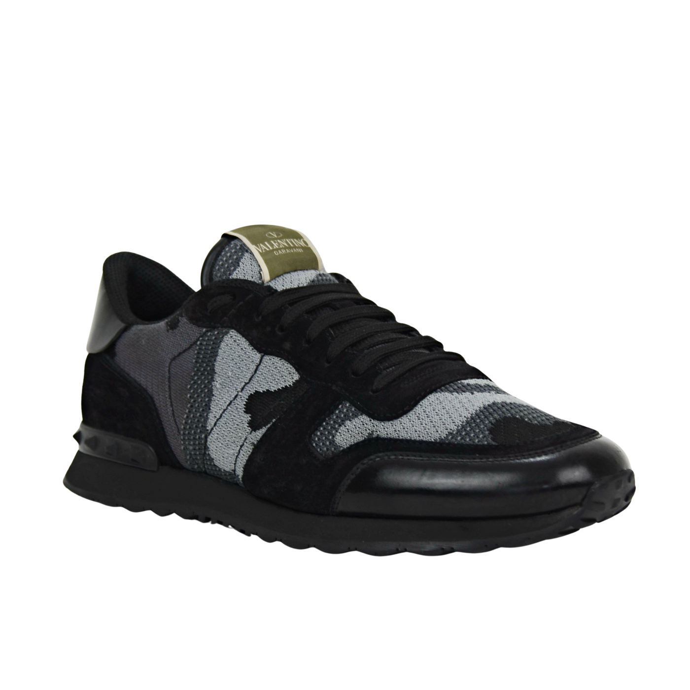 Valentino Rock Runner | Black & Grey Mesh | Size 9.5