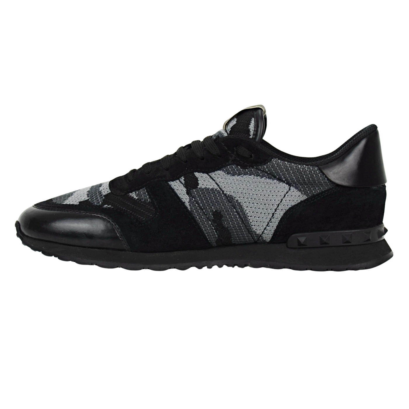 Valentino Rock Runner | Black & Grey Mesh | Size 9.5