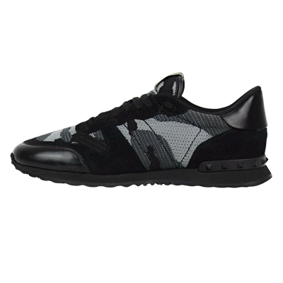 Valentino Rock Runner | Black & Grey Mesh | Size 9.5