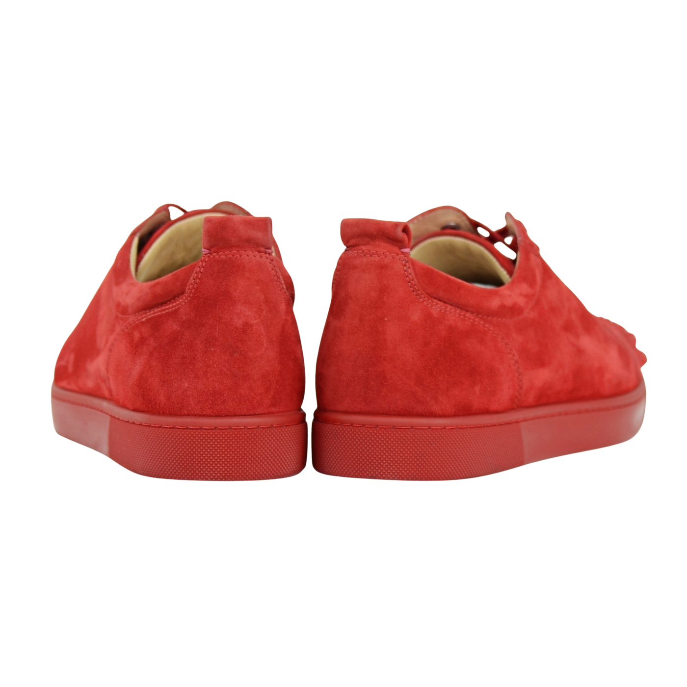 CHRISTIAN LOUBOUTIN LOUIS JUNIOR SPIKE | RED SUEDE | SIZE 8