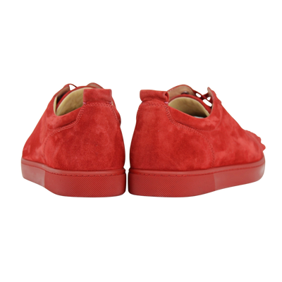 CHRISTIAN LOUBOUTIN LOUIS JUNIOR SPIKE | RED SUEDE | SIZE 8