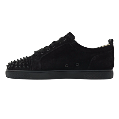 CHRISTIAN LOUBOUTIN LOUIS JUNIOR SPIKE | BLACK SUEDE | SIZE 9