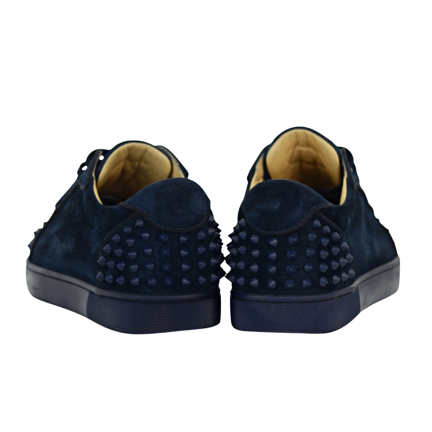 CHRISTIAN LOUBOUTIN LOUIS JUNIOR SPIKE | NAVY SUEDE | SIZE 8