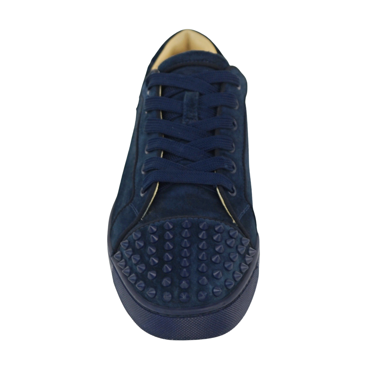 CHRISTIAN LOUBOUTIN LOUIS JUNIOR SPIKE | NAVY SUEDE | SIZE 8