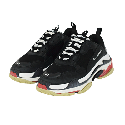 Balenciaga Triple S | Black & Red | Size 8