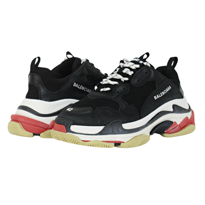 Balenciaga Triple S | Black & Red | Size 8