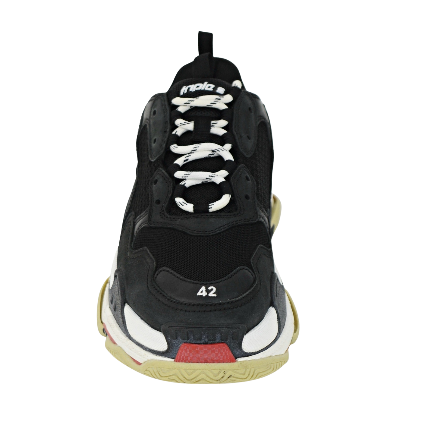 Balenciaga Triple S | Black & Red | Size 8