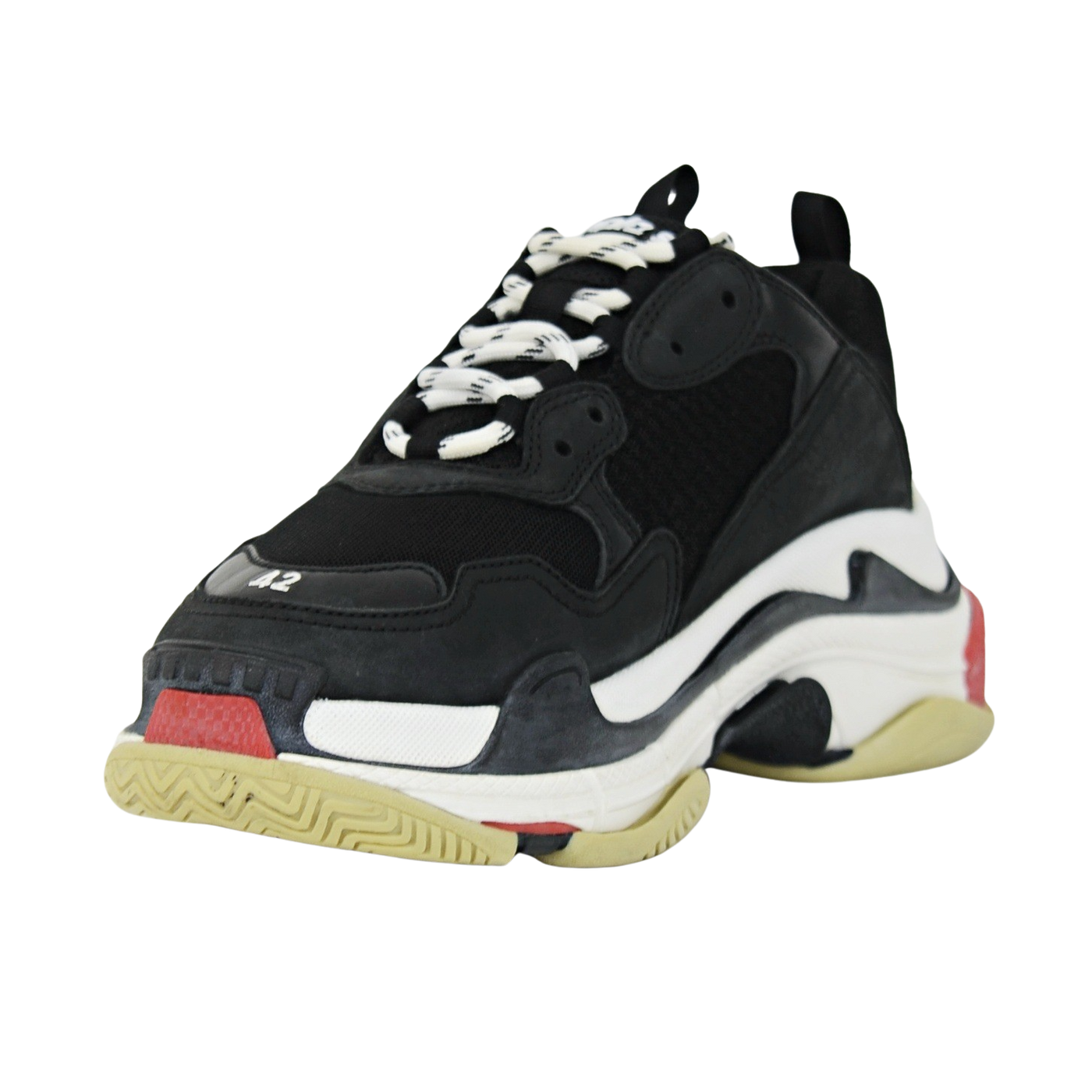 Balenciaga Triple S | Black & Red | Size 8