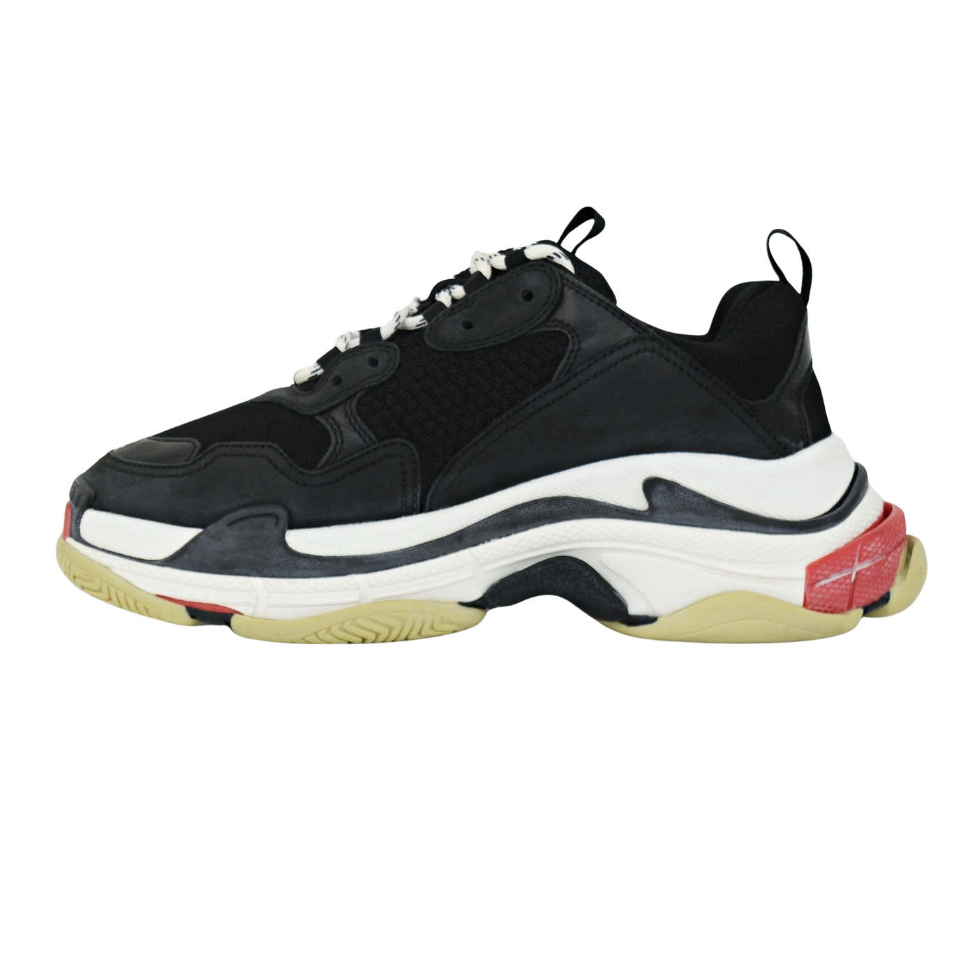 Balenciaga Triple S | Black & Red | Size 8
