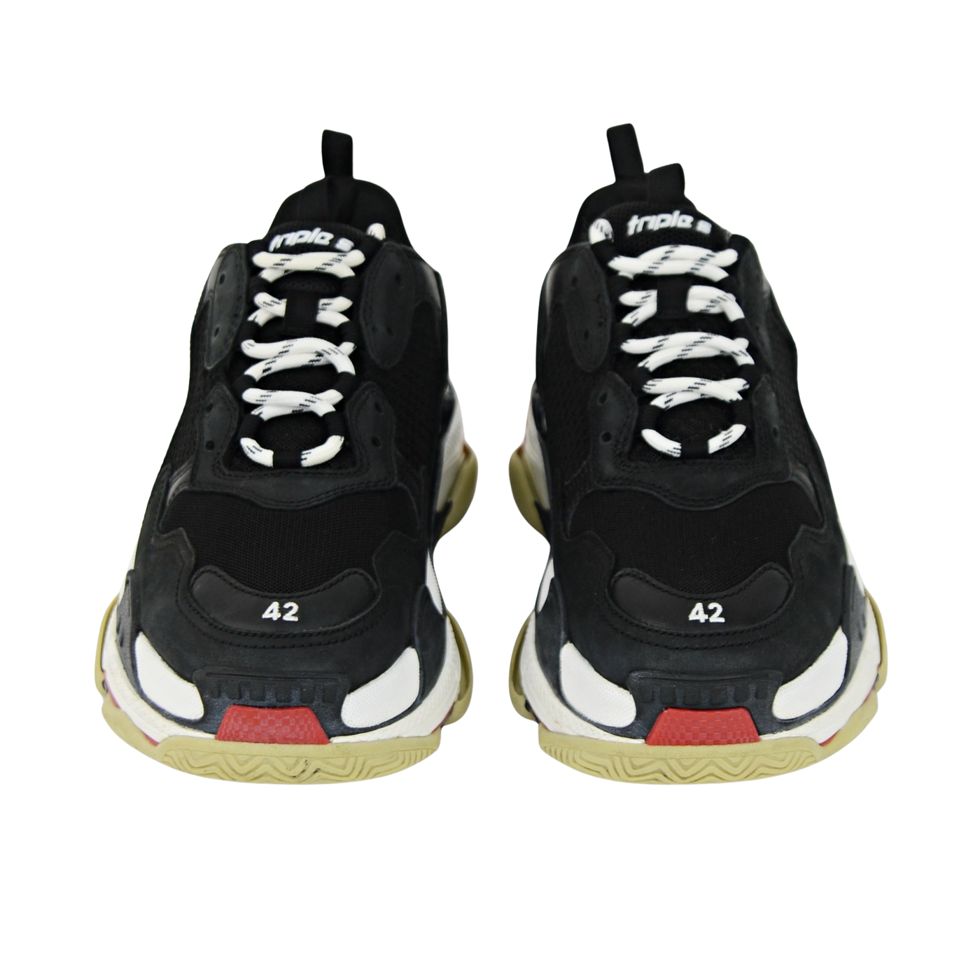 Balenciaga Triple S | Black & Red | Size 8