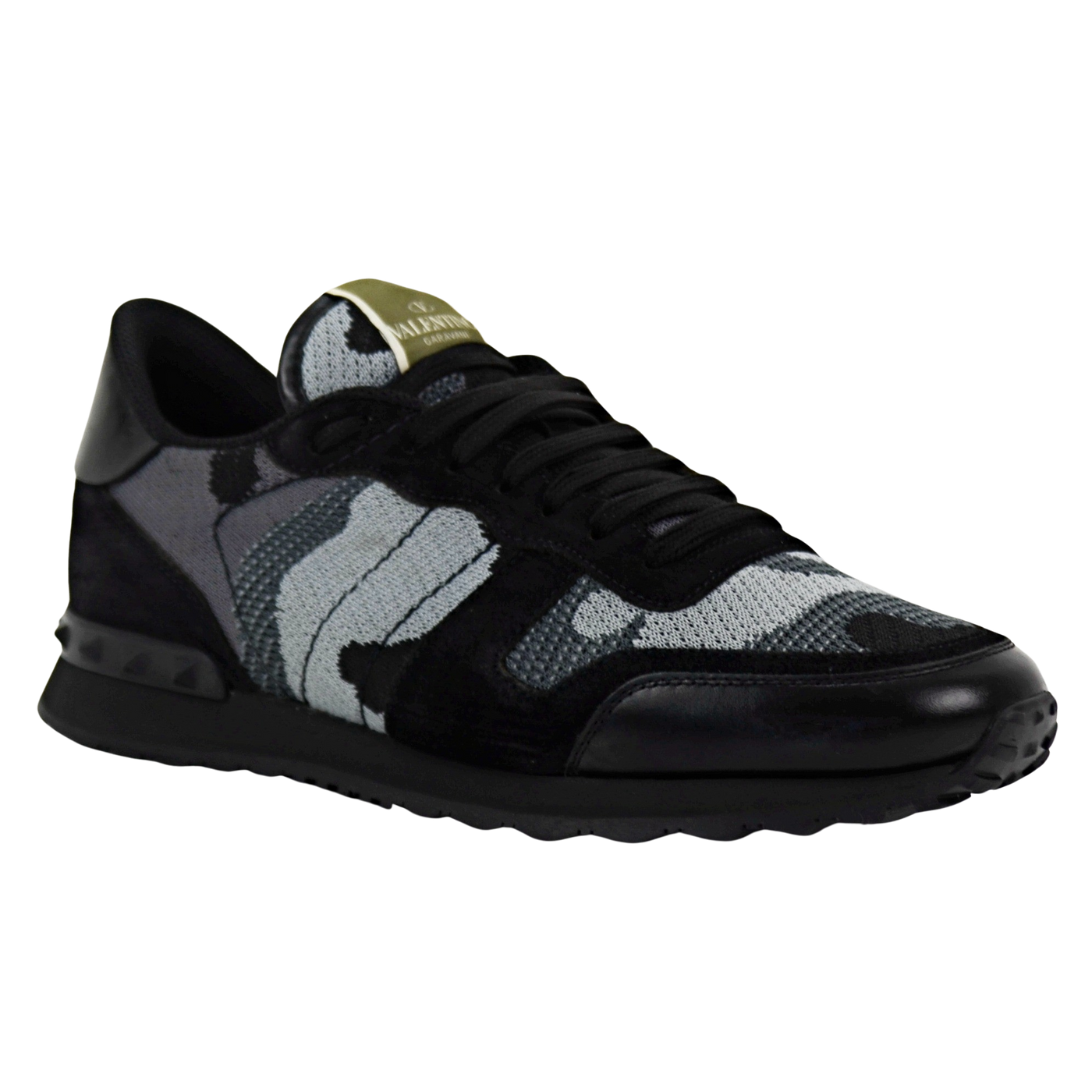 Valentino Rock Runner | Black & Grey Mesh | Size 7