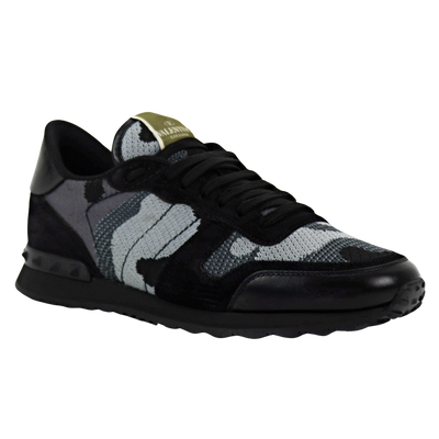 Valentino Rock Runner | Black & Grey Mesh | Size 7