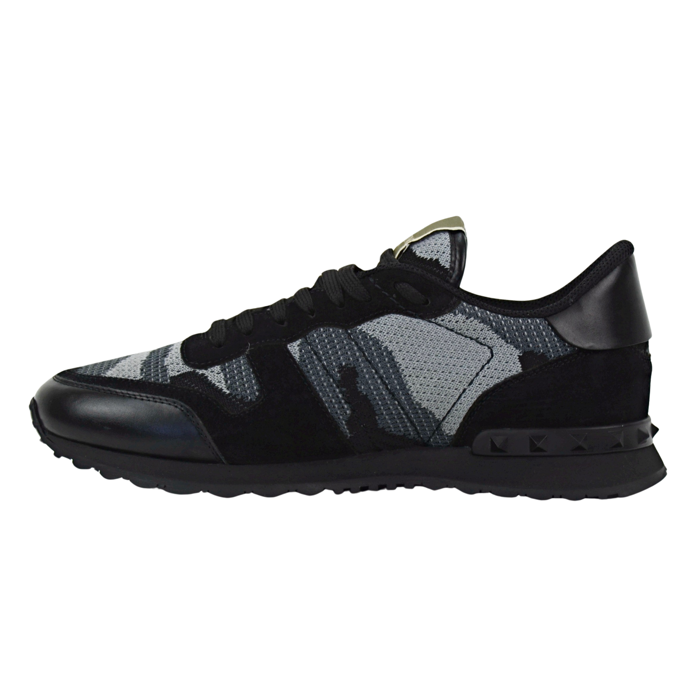 Valentino Rock Runner | Black & Grey Mesh | Size 7