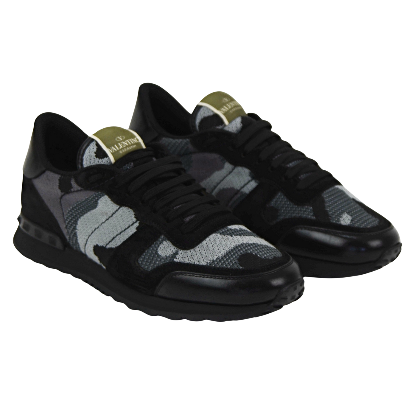 Valentino Rock Runner | Black & Grey Mesh | Size 7