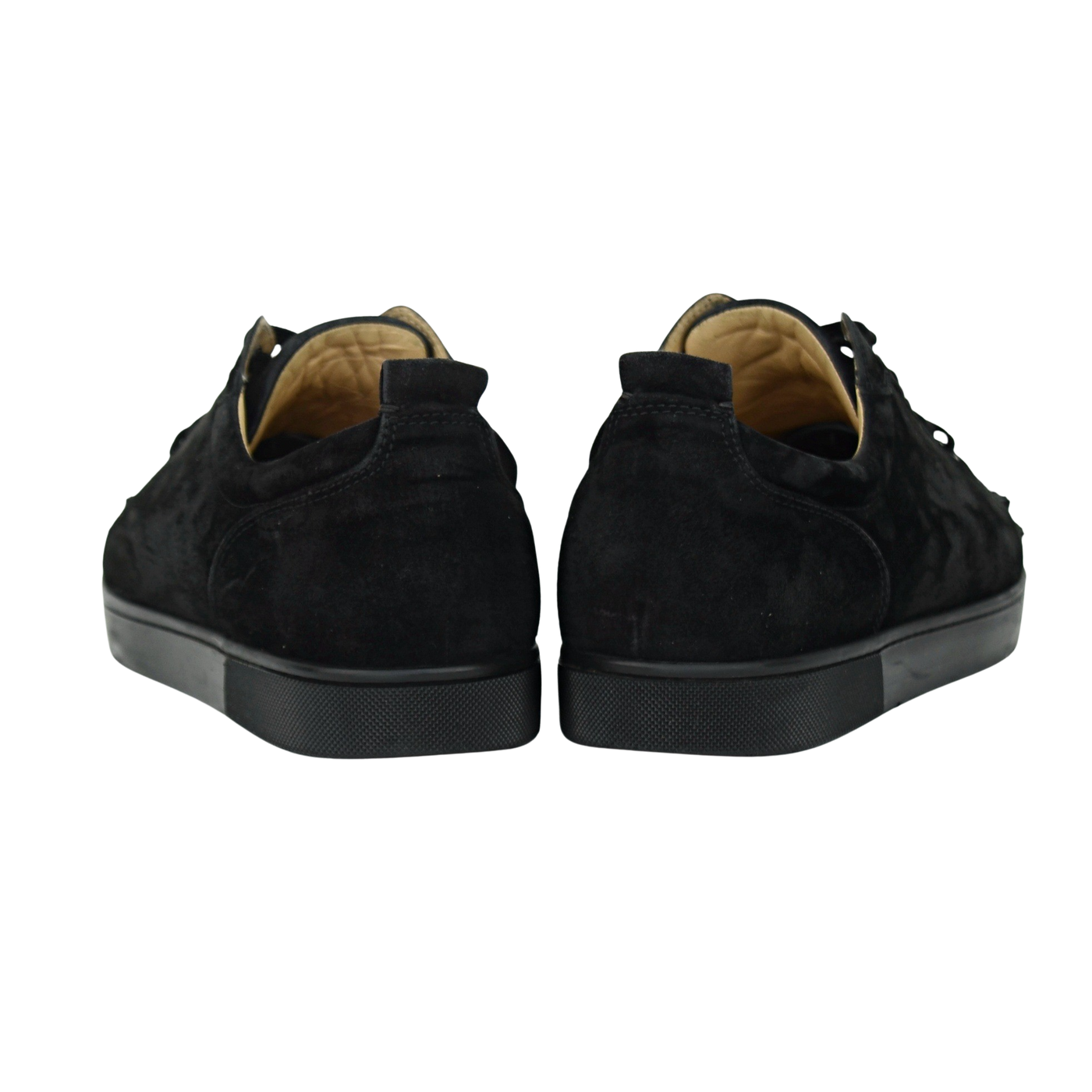 CHRISTIAN LOUBOUTIN LOUIS JUNIOR SPIKE | BLACK SUEDE | SIZE 10.5
