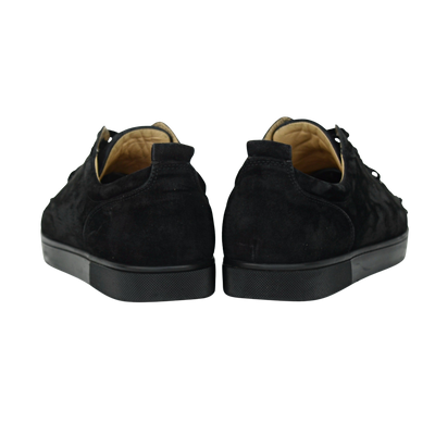 CHRISTIAN LOUBOUTIN LOUIS JUNIOR SPIKE | BLACK SUEDE | SIZE 10.5