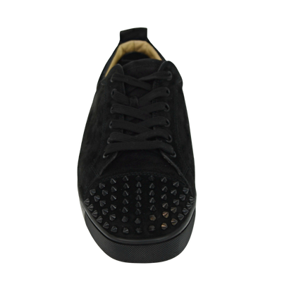 CHRISTIAN LOUBOUTIN LOUIS JUNIOR SPIKE | BLACK SUEDE | SIZE 10.5