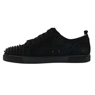 CHRISTIAN LOUBOUTIN LOUIS JUNIOR SPIKE | BLACK SUEDE | SIZE 10.5