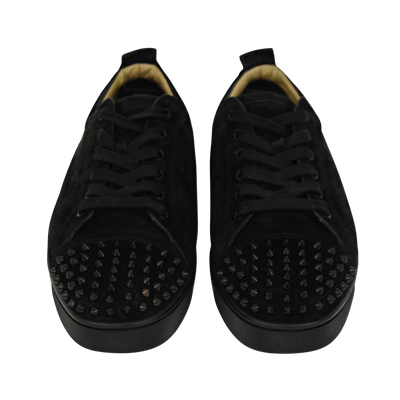 CHRISTIAN LOUBOUTIN LOUIS JUNIOR SPIKE | BLACK SUEDE | SIZE 10.5