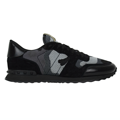 Valentino Rock Runner | Black & Grey Mesh | Size 9.5