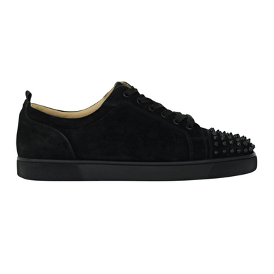 CHRISTIAN LOUBOUTIN LOUIS JUNIOR SPIKE | BLACK SUEDE | SIZE 10.5