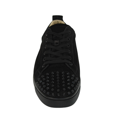 CHRISTIAN LOUBOUTIN LOUIS JUNIOR SPIKE | BLACK SUEDE | SIZE 9