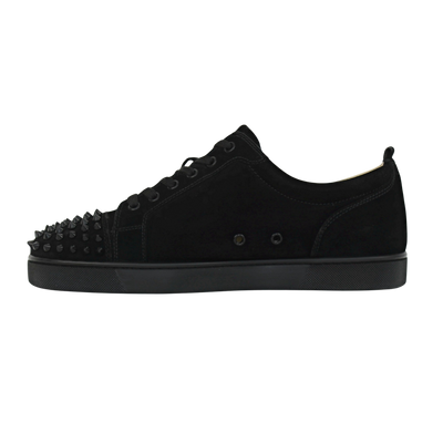 CHRISTIAN LOUBOUTIN LOUIS JUNIOR SPIKE | BLACK SUEDE | SIZE 9