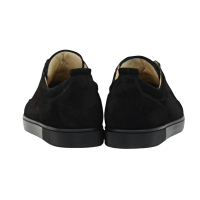 CHRISTIAN LOUBOUTIN LOUIS JUNIOR SPIKE | BLACK SUEDE | SIZE 9